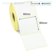60mm x 60mm Vellum Barkod Etiketi