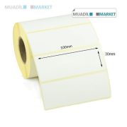 100*30 mm Termal Barkod Etiketi Büyük Koli 30 Rulo