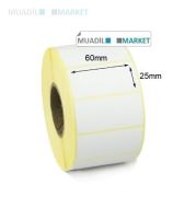 60mm x 25mm Vellum  Barkod Etiketi