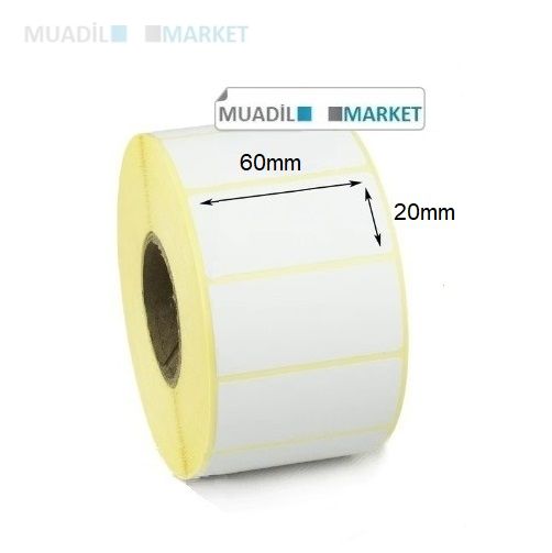 60mm x 20mm Vellum Barkod Etiketi