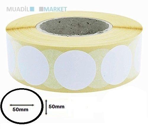 50mm x 50mm Oval Termal Barkod Etiketi