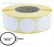 80mm x 80mm Oval Vellum Barkod Etiketi