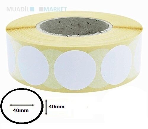 40x40 mm Oval Termal Barkod Etiketi
