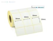 30mm x 30mm Termal Barkod Etiketi 3lü