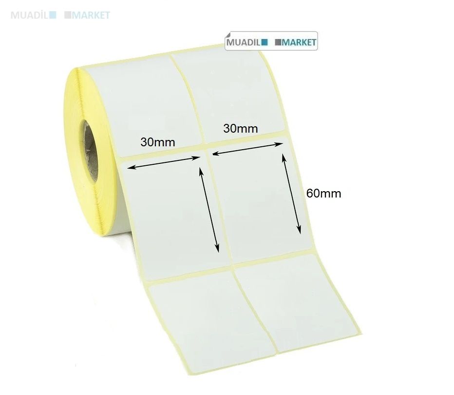 30mm x 60mm Termal Barkod Etiketi 2li