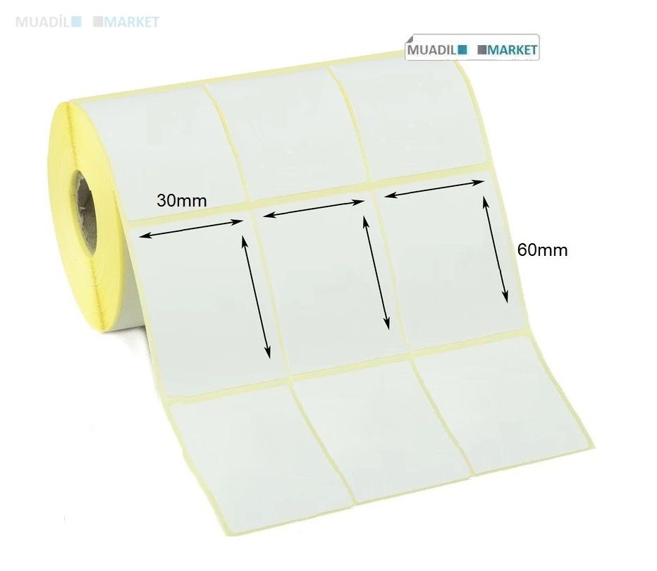 30x60 mm Termal Barkod Etiketi 3lü