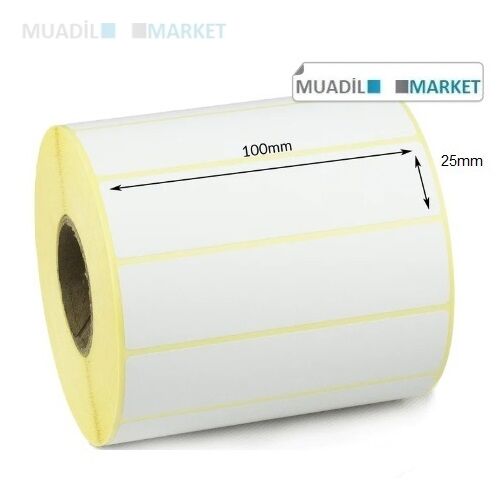 100mm x 25mm Kuşe Barkod Etiket