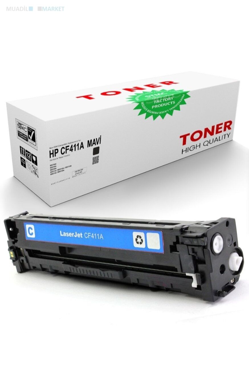 HP CF411A (411A) Mavi Muadil Toner