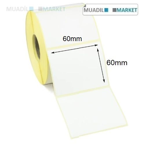 60x60 mm Kuşe Etiket