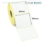 60x60 mm Kuşe Etiket