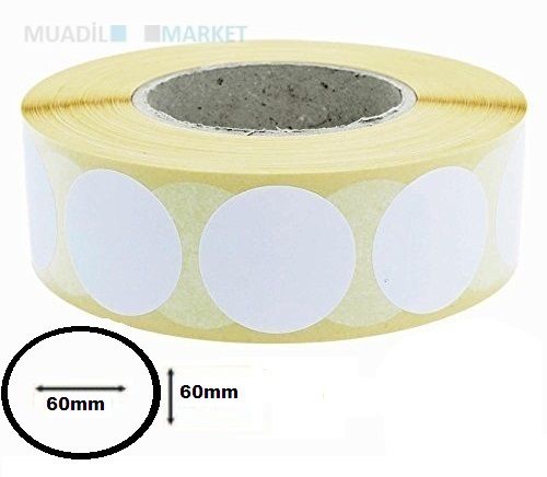 60x60 mm Oval Kuşe Etiket