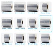 50 x 30 mm Silver Mat Etiket 2li