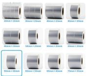 50 x 40 mm Silver Mat Etiket