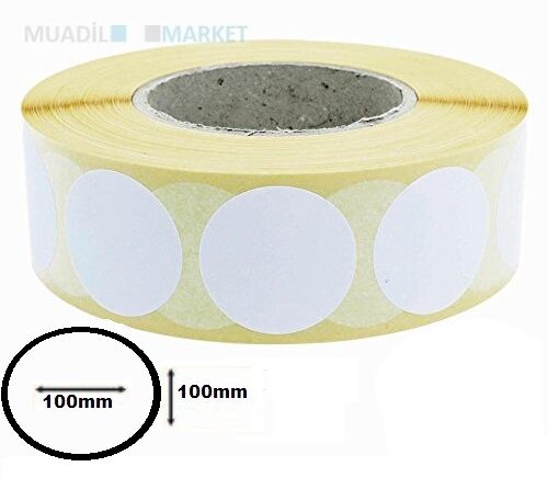100mm x 100mm Oval Vellum Barkod Etiketi