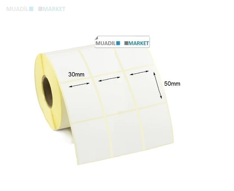 30mm x 50mm Kuşe Barkod Etiketi 3lü