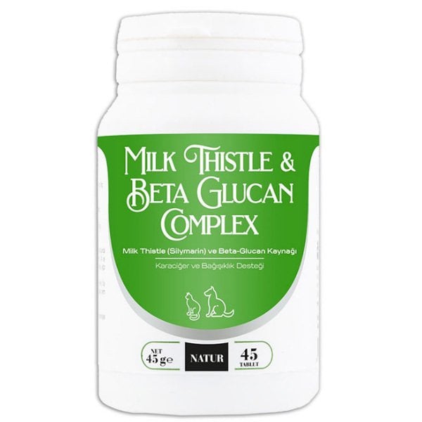 Natur Milk Thistle Beta Glucan Complex Kedi ve Köpek Vitamini 45 Tablet