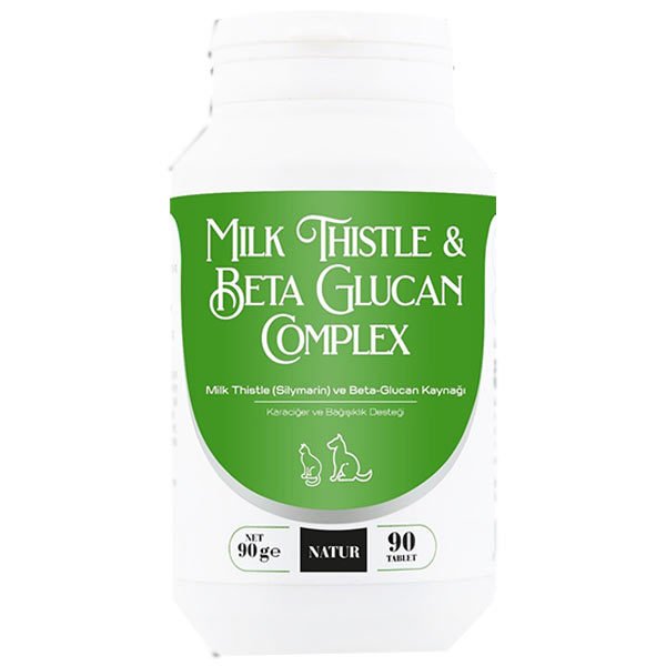 Natur Milk Thistle Beta Glucan Complex Kedi Köpek Vitamini 90 Tablet