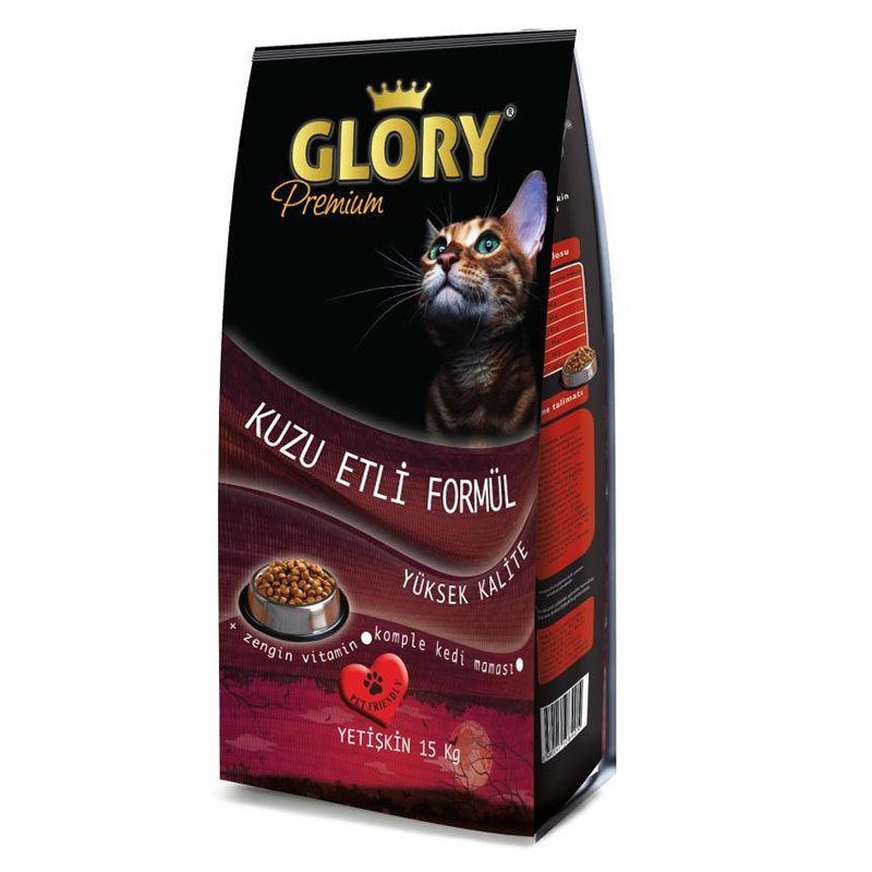 Glory Premium Kuzu Etli Yetişkin Kedi Maması 15 kg