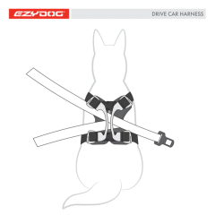 Ezydog Drive Car Harness S Siyah 28-64 cm Köpek Emniyet Tasması