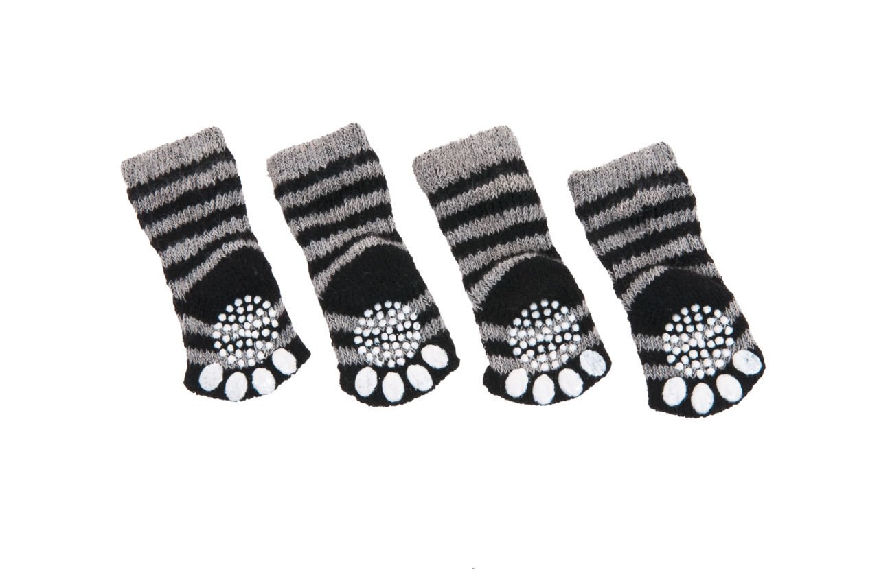 Karlie Köpek Çorabı 4 lü M 52 x 40 mm Gri-Siyah