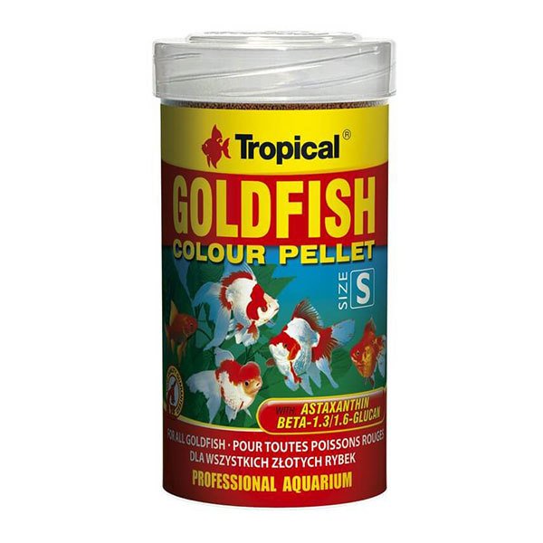 Tropical GoldFish Colour Pellet Size S 100 Ml 36 Gr