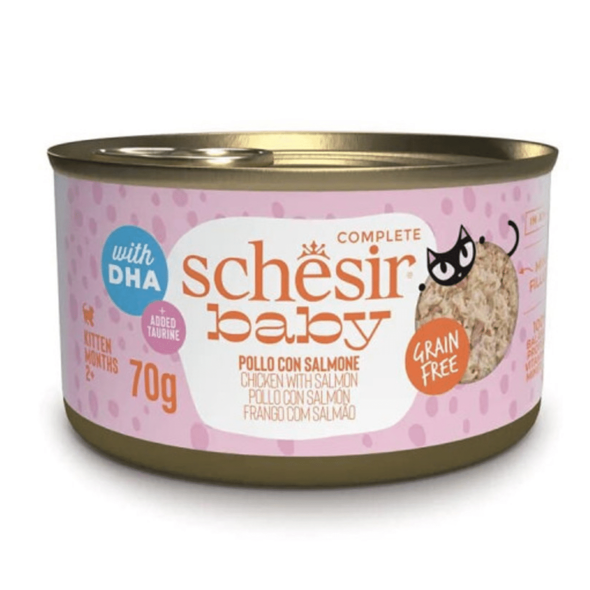 Schesir Baby Mini Fillets Tavuklu Somonlu Yavru Kedi Konservesi 70 gr