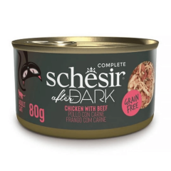 Schesir After Dark Wholefood Et Suyunda Tavuk ve Sığır Eti 80 gr Yetişkin Kedi Konserve Mama