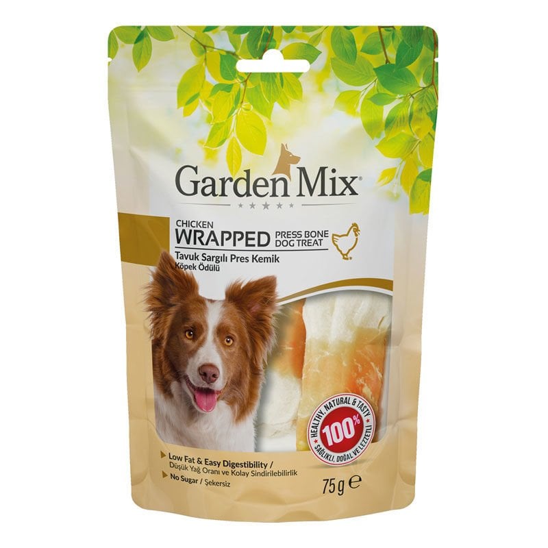 Garden Mix Tavuk Eti Sargılı Press Kemik 75 Gr