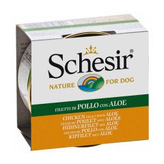 Schesir Jel İçinde Tavuklu Aloeveralı Konserve Köpek Maması 150 Gr