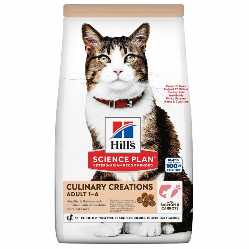 Hills Culinary Creations Somonlu ve Havuçlu Yetişkin Kedi Maması 1,5 Kg