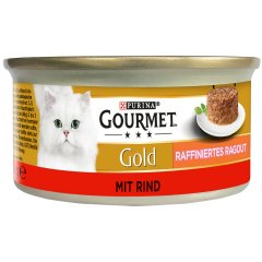Gourmet Gold Savoury Cake Sığır Etli Yetişkin Kedi Konservesi 85 gr