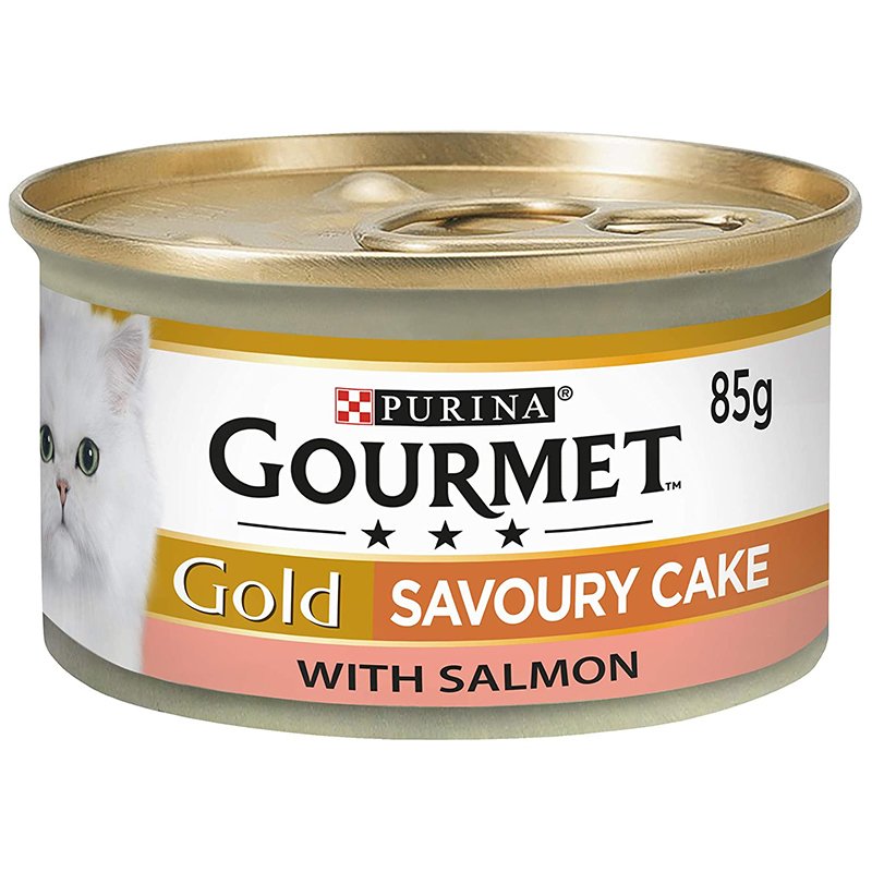 Gourmet Gold Savoury Cake Somonlu Yetişkin Kedi Konservesi 85 gr