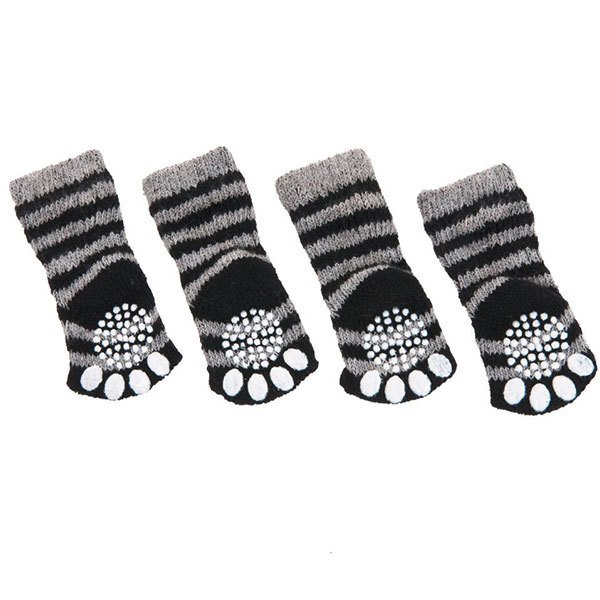 Karlie Gri Siyah Köpek Çorabı Large 4 Adet 59 x 50 mm