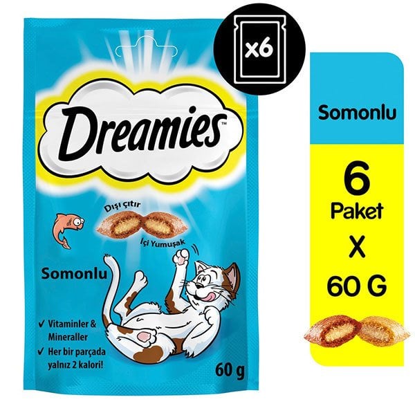 Dreamies Somonlu Kedi Ödülü 60 gr x 6 paket