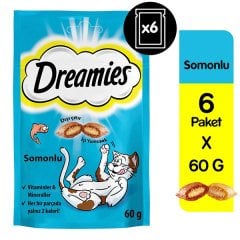 Dreamies Somonlu Kedi Ödülü 60 gr x 6 paket