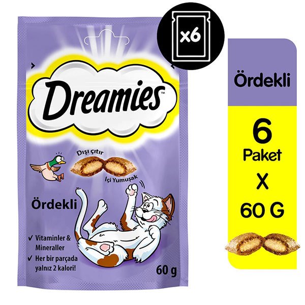 Dreamies Ördekli Kedi Ödülü 60 Gr x 6 paket
