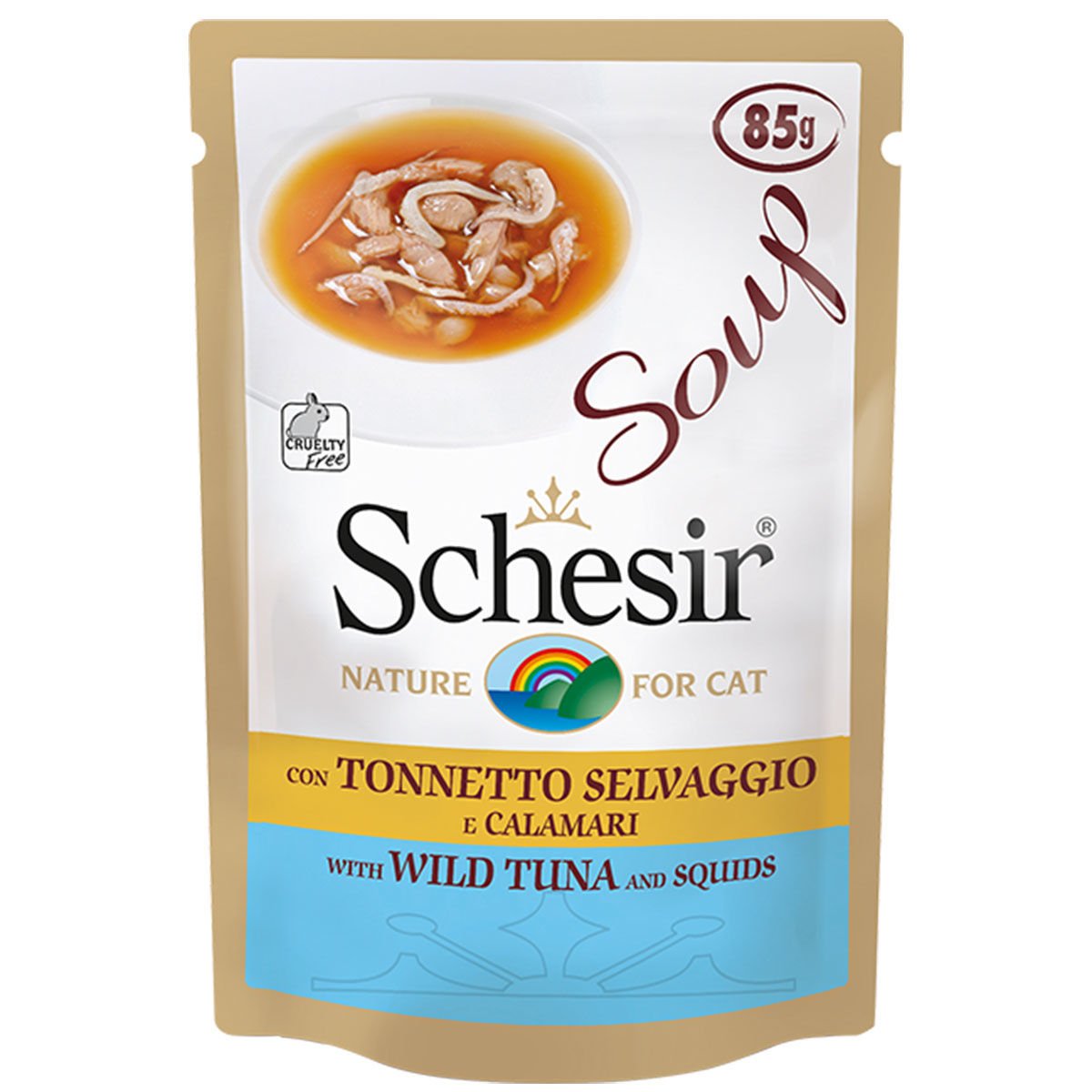 Schesir Cat Soup 85 gr Balıklı ve Kalamarlı Çorba Yaş Kedi Maması