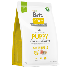 Brit Care Dog Sustainable Puppy Chicken Insect 3 kg Yavru Köpek Maması
