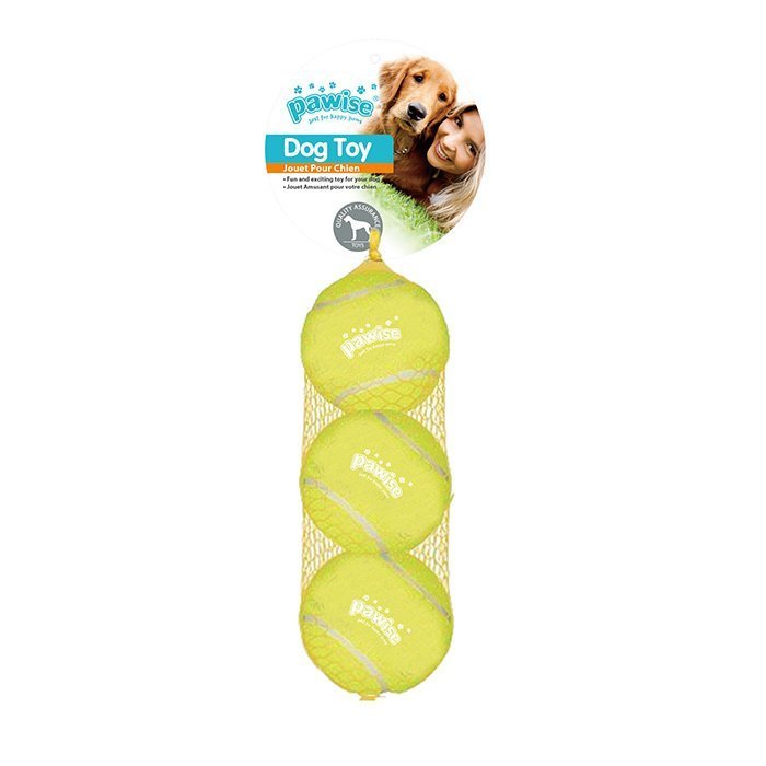 Pawise Köpekler İçin 3'lü Gıcırtılı Tenis Topu 6,35 cm