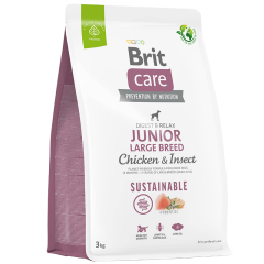 Brit Care Dog Sustainable Junior Large Breed Chicken & Insect 3 kg Yavru Köpek Maması