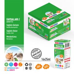 KIKI Kemirgen Rodent-Vit Vitamin Desteği 25 ml 16 Ad