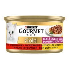 Purina Gourmet Gold Sığır Etli Tavuklu Konserve Kedi Maması 85 gr