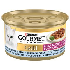 Purina Gourmet Gold Okyanus Balıklı Ispanaklı Kedi Yaş Mama 85 gr