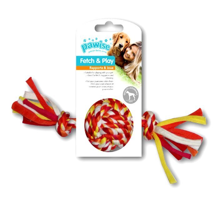 Pawise Köpekler İçin Renkli Düğümlü İp Top 20 cm