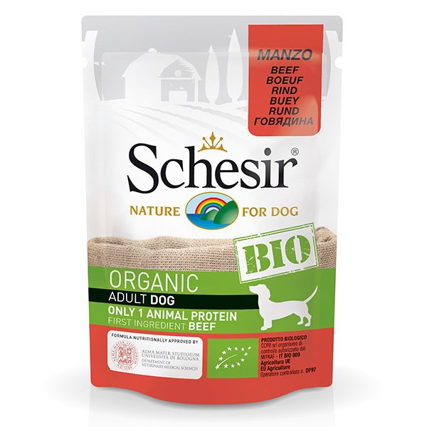 Schesir Bio Range Dog Biftekli Yetişkin Köpek Maması 85 gr