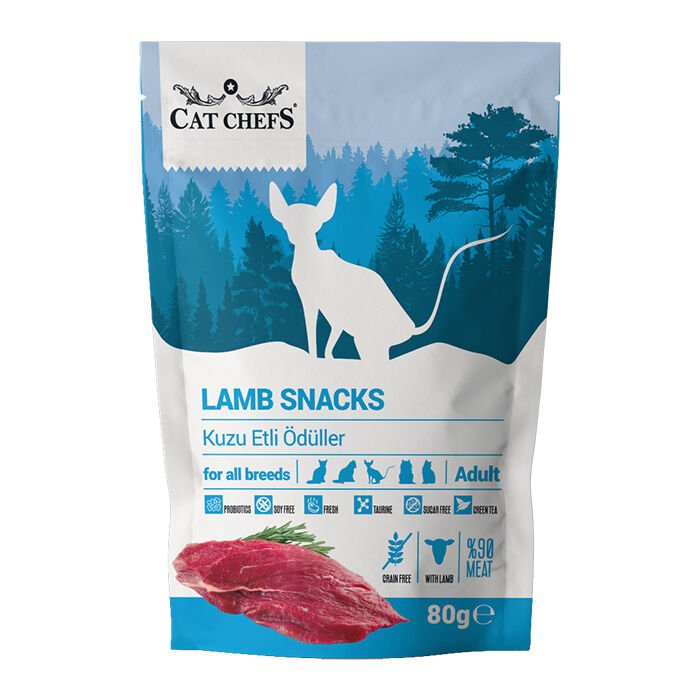 Cat Chefs Lamb Snacks 80 gr - Kuzu Etli Kedi Ödülü