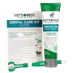 VET'S BEST Köpekler için Ağız ve Diş Bakım Seti 17,5 cm 100 gr
