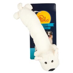 Polo Peluş Beyaz Sosis Köpek Oyuncağı 35 cm