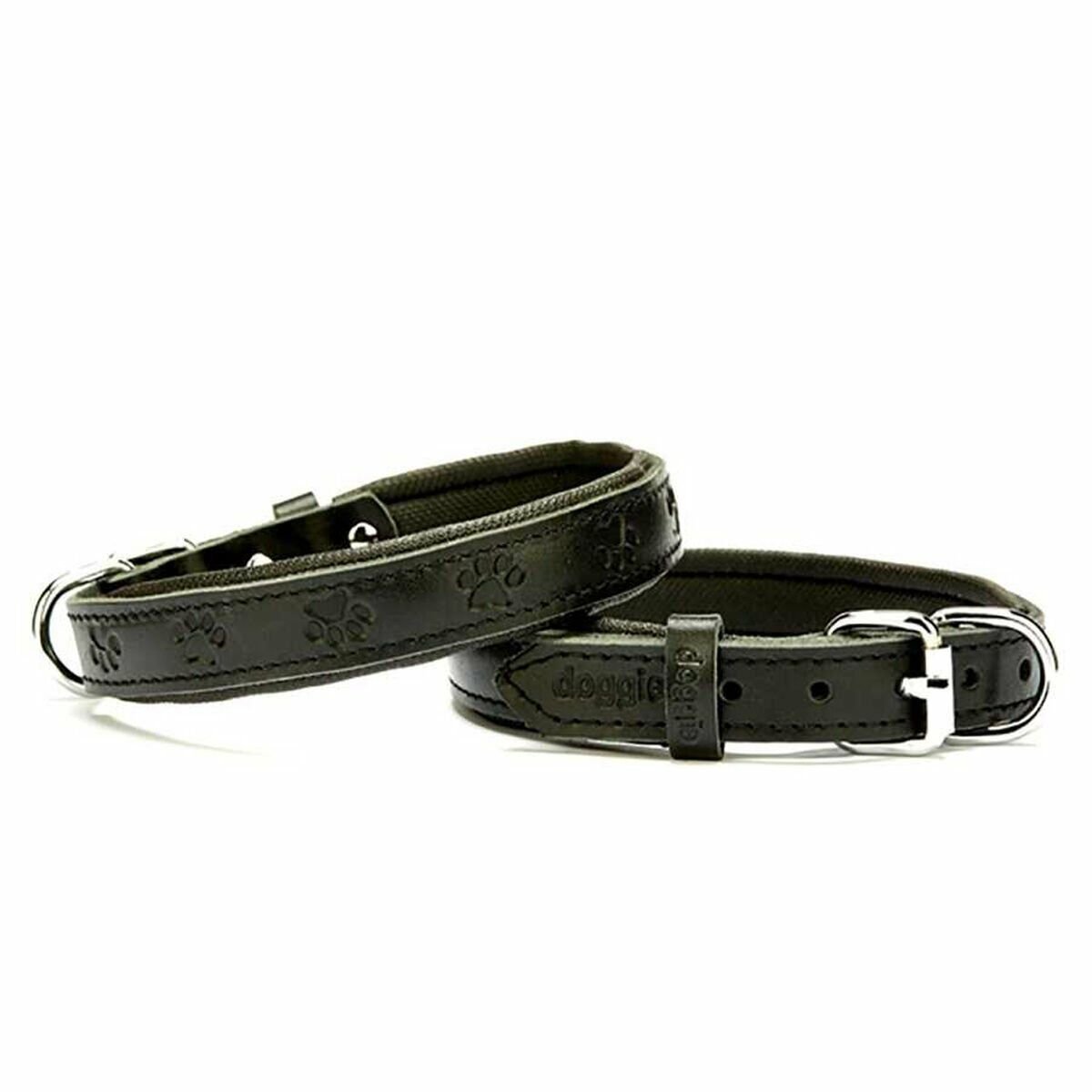 Doggie Comfort Deri Boyun Tasması Siyah 2 x 30-35 cm Small