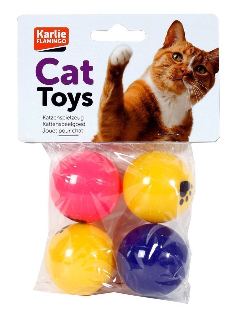 Karlie Pinpon Topu Kedi Oyuncağı 4 Adet 4 Cm